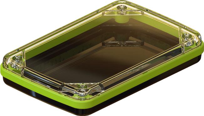 Serpac Electronic Enclosures-CX60D-CLBK-A-NG Kästen, Gehäuse und Gestelle Black Polycarbonate Waterproof Pocket Enclosure with Neon Green Seal	 <h4><strong>CALIFORNIA&nbsp;PROPOSITION</strong> ⚠️<strong>65&nbsp;WARNING</strong>⚠️</h4>