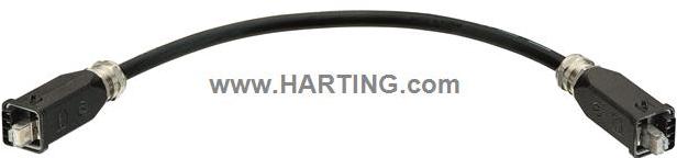 HARTING-09457251542 Andere Kabelbaugruppen Cable Assembly Hybrid 10m 26AWG/16AWG (RJ-45/Wire to Board) to (RJ-45/Wire to Board) (8/4) to (8/4) POS M-M
