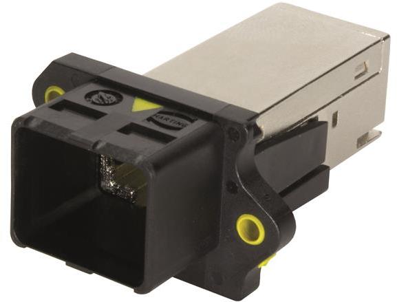 HARTING-09452451561 电话及电信连接器 Conn RJ-45 PL 8 POS ST Panel Mount 8 Terminal 1 Port Cat 6 Shell