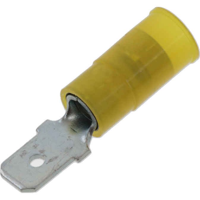 Molex-19025-0005 Connector Terminals Quick Disconnect Terminal 10-12AWG Brass Yellow M 26.95mm Zinc Chromate Avikrimp™ Bag