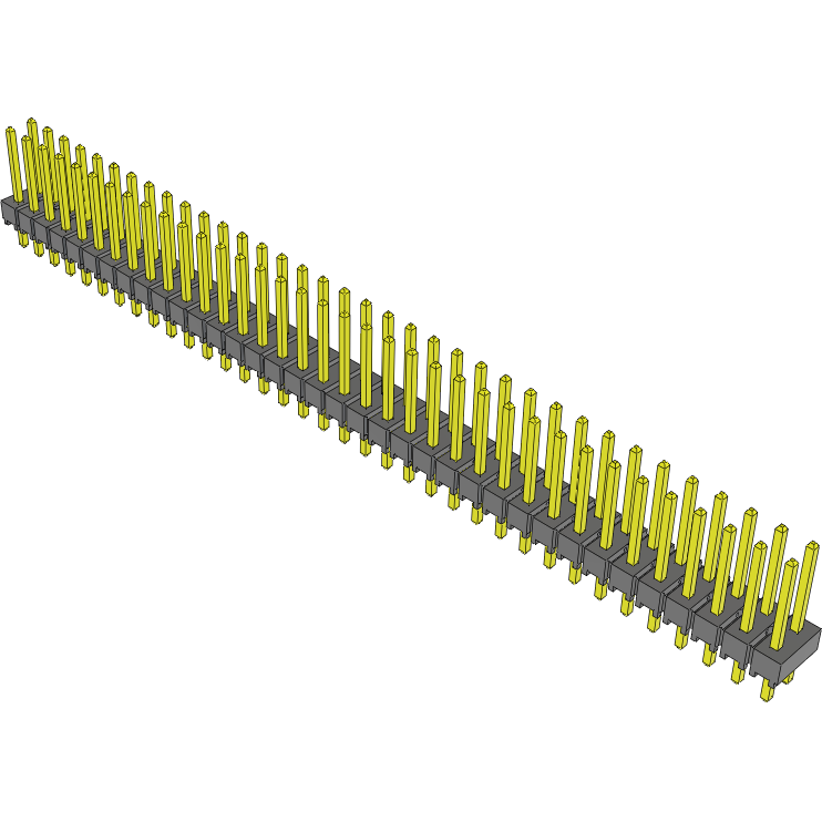 Samtec-TSW-136-14-T-D Cabezales del conector y receptáculos PCB Conn Unshrouded Header HDR 72 POS 2.54mm Solder ST Top Entry Thru-Hole Bulk