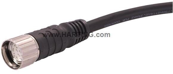 HARTING-21373500D74050 null Cable Assembly Circular 5m 18AWG/22AWG M23 Circular 19 Straight