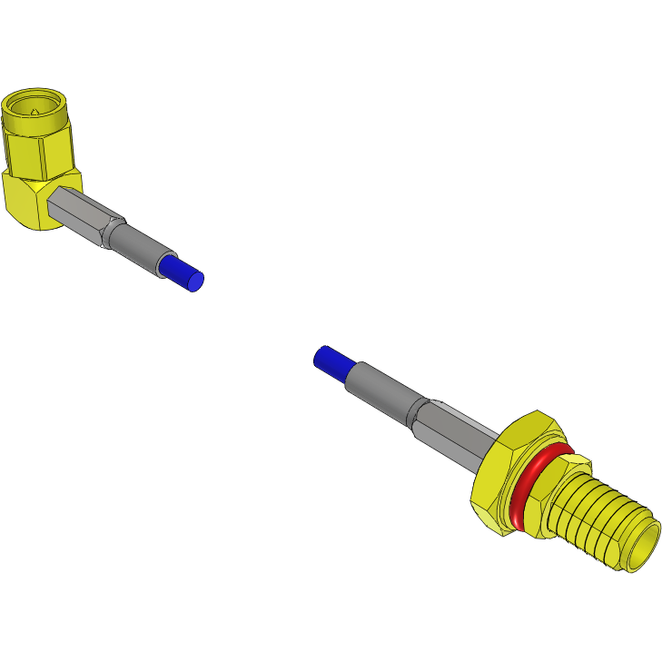Samtec-RF316-01RP1-01SB1-0100 Cable Assembly Coaxial Cable Assembly Coaxial 0.1m 26AWG SMA to SMA PL-RCP Solutionator Bag