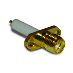 Conn SMA 0Hz to 12.4GHz 50Ohm Solder ST Flange Mount RCP Gold