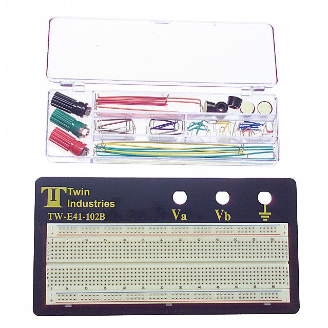Twin Industries-TW-E41-102B Komponentensätze ABS Plastic 830 Tie Point Breadboard with 70 Piece Wire Kit and Binding Posts