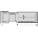 Quick Disconnect Terminal 18-22AWG Brass Red F 25.78mm Tin Avikrimp™ T/R