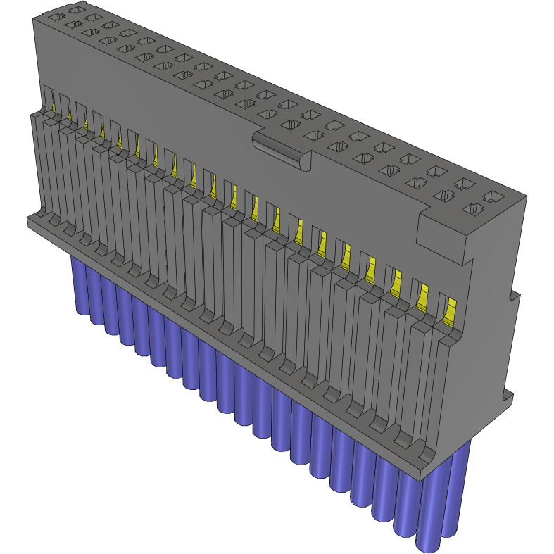 Samtec-SFSDT-20-28-G-04.00-SL Cable Assembly Other Cable Assembly Discrete Wire 0.101m 28AWG Socket Strip 40 POS SKT Crimp TIGER EYE™ Layer