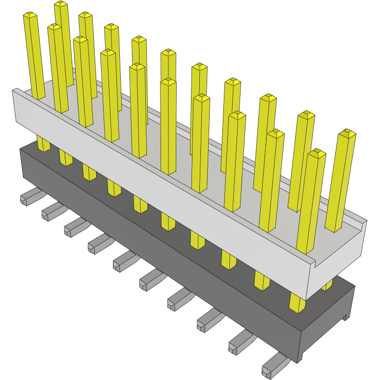 Samtec-HW-10-15-L-D-340-SM-A Connector Headers and PCB Receptacles Conn Board Stacker HDR 20 POS 2.54mm Solder ST Top Entry SMD Tube