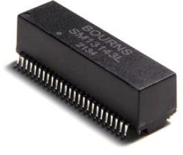 Bourns-SM13143EL Telecom, Übertrager Telecom Transformer 1CT:1CT 1.4Ohm Prim. DCR 1.4Ohm Sec. DCR 50 Terminal Gull Wing SMD