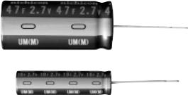 Nichicon-JUMT1336MHD 双电层电容器 - 超级电容器 Cap Supercap 33F 2.7V 20% ( 18 X 31.5mm ) Radial Aluminum Cylindrical Can 7.5mm 0.06 Ohm 1000h 70°C Bulk Automotive AEC-Q200