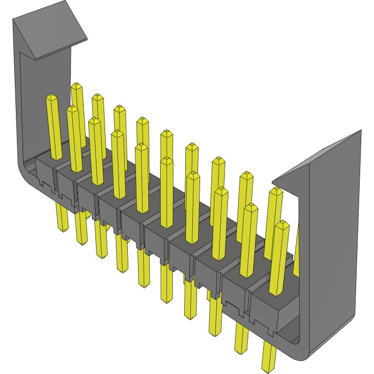 Samtec-TSW-110-08-T-D-LC 连接器插头及 PCB 插座 Conn Unshrouded Header HDR 20 POS 2.54mm Solder ST Top Entry Thru-Hole Bulk