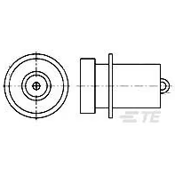 TE Connectivity-859111-1 Potencia del conector Conn LGH RCP 1 POS ST Panel Mount 1 Terminal 1 Port Package