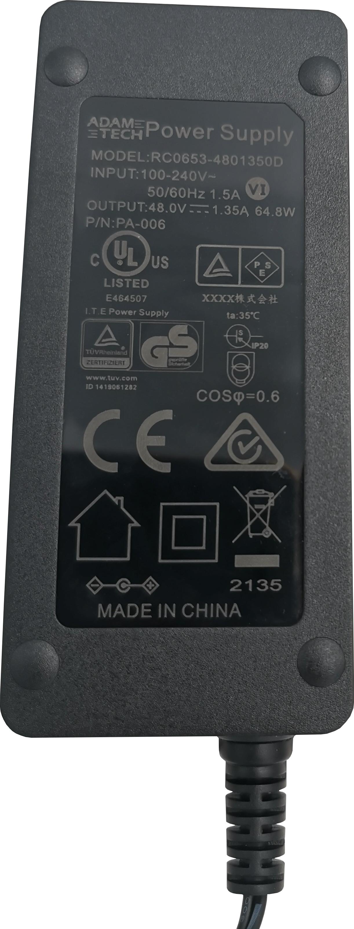 ADAM TECH-PA-006 Assemblaggio cavo Altro Power Adapter IEC C7 Male to 2.5mm DC Plug 22 AWG