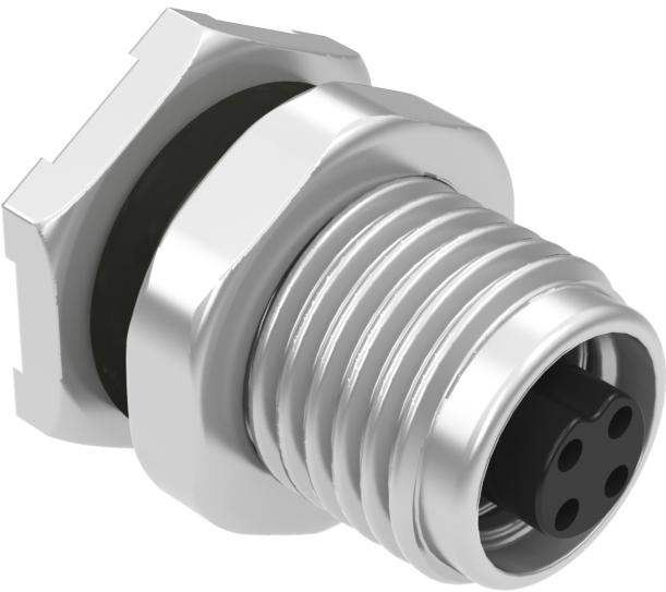 Tensility International-54-00154 Connecteur circulaire Conn M5 Circular SKT 4 POS Solder ST Thru-Hole 4 Terminal 1 Port