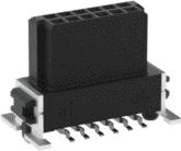 ERNI Electronics-154717 Steckverbinderleisten und Leiterplattenbuchsen Conn Socket Strip F 12 POS 1.27mm Solder ST Top Entry SMD T/R