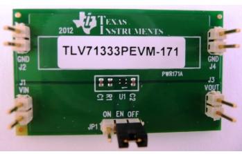 Texas Instruments-TLV71333PEVM-171 电源管理开发电路板和套件 TLV71333P Linear Regulator 0.8V to 3.6V Output Evaluation Board