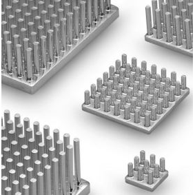 Fischer Elektronik-ICK S 10 X 10 X 18,5 散热器 Heat Sink Passive Processor Pin Array Adhesive Aluminum 21.75°C/W Natural Anodized