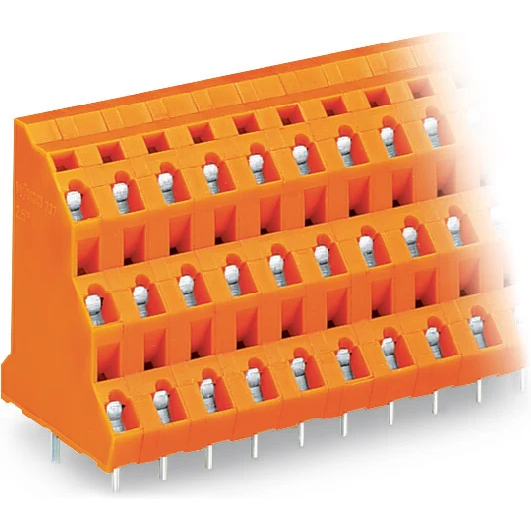 WAGO-737-653 连接器接线板 Triple-Deck PCB Terminal Block, 2.5 mm2, Pin spacing 7.62 mm, 3 x 3-pole, Cage Clamp