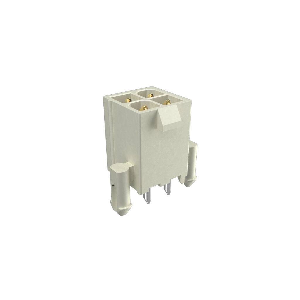 Amphenol Communications Solutions-10131319-04411GPLF Cabezales del conector y receptáculos PCB Conn Wire to Board HDR 4 POS 4.2mm Solder ST Top Entry Thru-Hole Tray