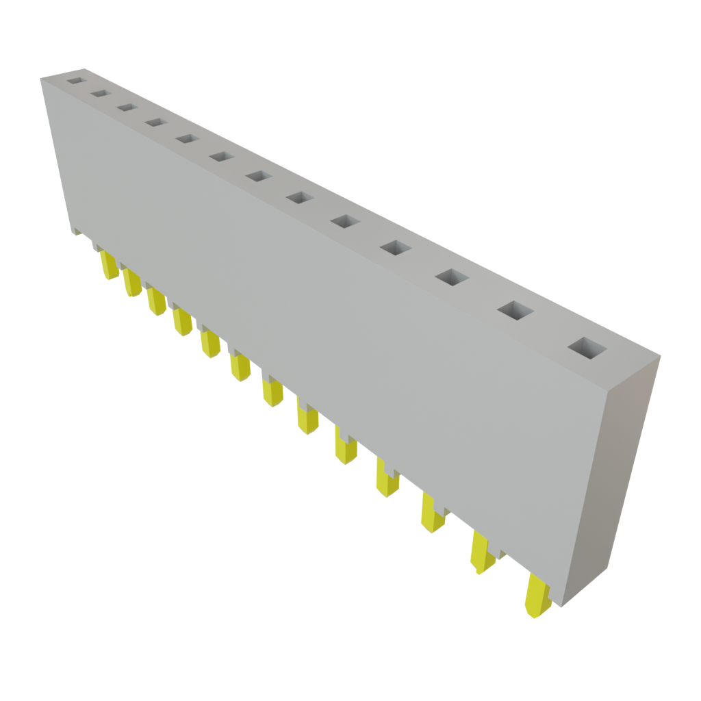 Samtec-SSQ-113-01-T-S Cabezales del conector y receptáculos PCB Conn Socket Strip SKT 13 POS 2.54mm Solder ST Top Entry Thru-Hole Bulk