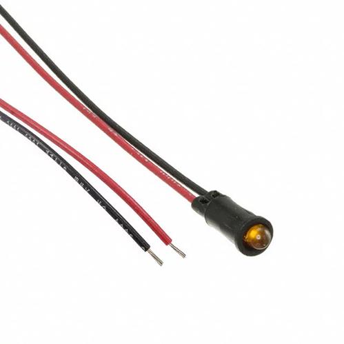 Visual Communications-5110F3-12V Panel Mount Indicators Panel Mount Indicator Round 0.157" LED 12V Wire AMB