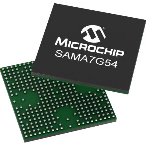 Microchip Technology-SAMA7G54-V/4HB Microprocesseur MPU SAMA7G5 RISC 32bit 1GHz 343-Pin TFBGA Tray