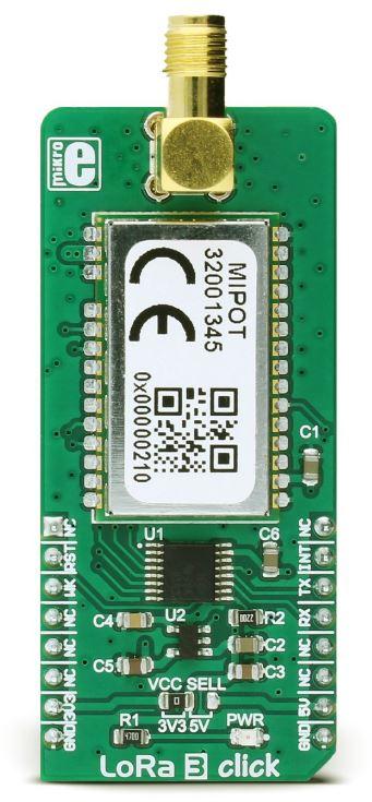 MikroElektronika-MIKROE-2933 射频/无线开发板和套件 32001345 RF Transceiver Click Board