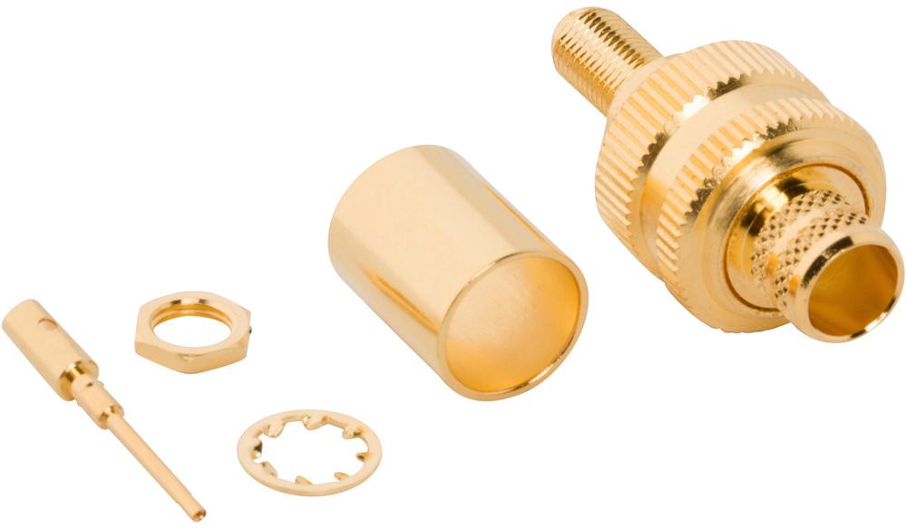 Amphenol RF-132333 RF-Steckverbinder Conn SMA 0Hz to 12.4GHz 50Ohm Solder ST Panel Mount F Gold