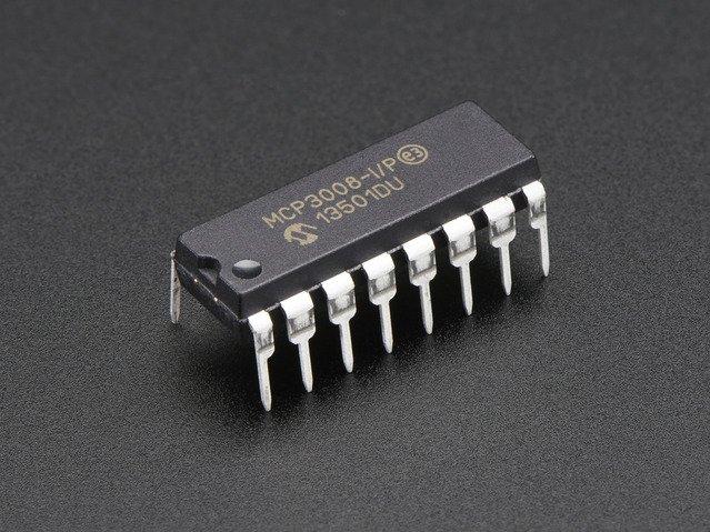 Adafruit Industries-856 Analog to Digital Converters - ADCs 8-Channel Single ADC 10-bit Serial 16-Pin