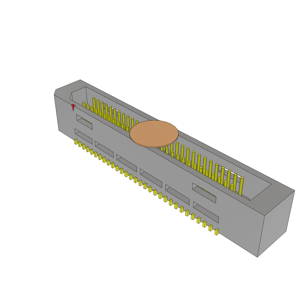 Samtec-TEM-130-02-03.0-H-D-K Embases de raccordement et réceptacles PCB Conn Shrouded Header (4 Sides) HDR 60 POS 0.8mm Solder ST Top Entry SMD Tray