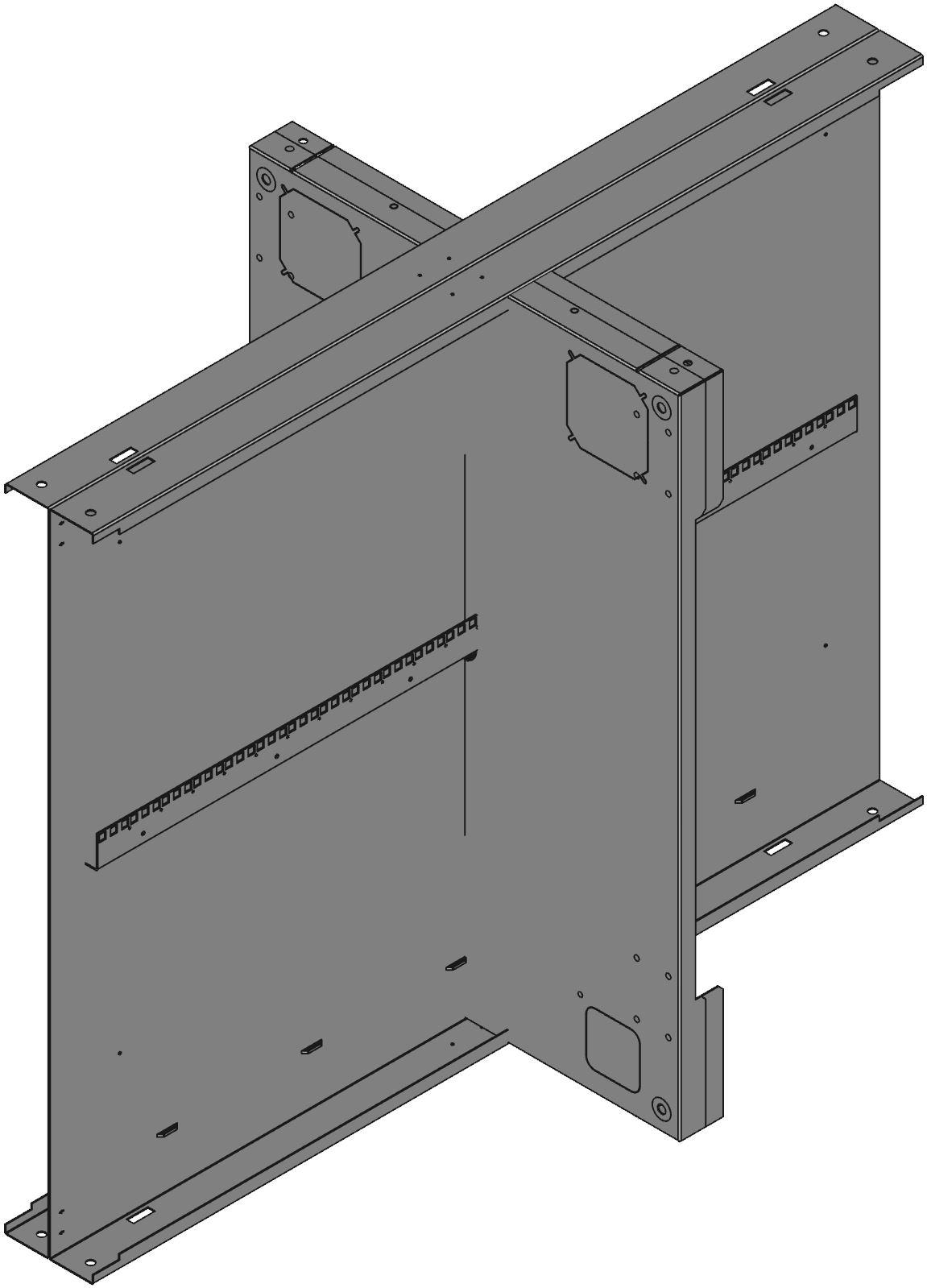 Hammond Manufacturing-RCSC1904236BK1 Kästen, Gehäuse und Gestelle Black Steel DIN Rail Rack Cabinet