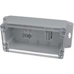 IP68 NEMA 6P PC Box with clear cover and mounting brackets 6.3x3.15x3.35