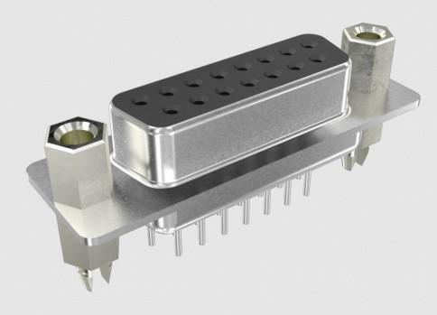 Amphenol Communications Solutions-NFD17A15SBFE1DA Steckverbinder, D-Sub Conn D-Sub SKT 15 POS 1.38mm Solder ST Thru-Hole 15 Terminal 1 Port Tray