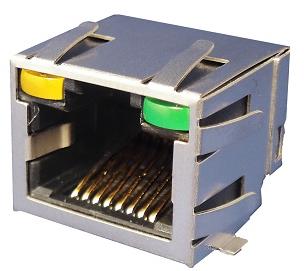 Amphenol Communications Solutions-RJCSE5B8L0102 Connettore telefono e telecomunicazione Single Port Modular Jack 8 Position, 8 Contacts