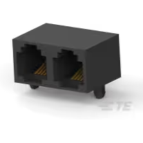 TE Connectivity-1734479-4 Steckverbinder, Telefon und Telekommunikation Conn RJ-11 F 6 POS 1.02mm Solder RA Thru-Hole 6 Terminal 2 Port Cat 3 Tray