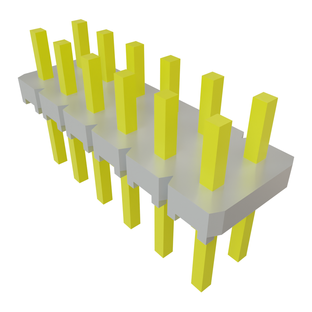 Samtec-TLW-106-05-G-D Steckverbinderleisten und Leiterplattenbuchsen Conn Unshrouded Header HDR 12 POS 2.54mm Solder ST Top Entry Thru-Hole Bulk