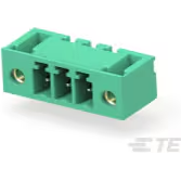 TE Connectivity-284539-3 Cabezales del conector y receptáculos PCB Conn Wire to Board HDR 3 POS 3.5mm Solder RA Thru-Hole