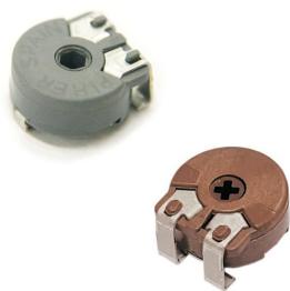 Amphenol-PSC10KV50-103A0505 Resistor, capacitores variables, potenciómetres y reostates Res Carbon Film POT 10K Ohm 5% 0.33W(1/3W) 1(Elec)/1(Mech)Turns 2.2mm (10.3 X 10.9 X 5.7mm) J-Hook SMD T/R