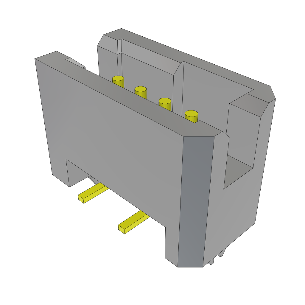Samtec-TFM-104-02-L-S-LC Embases de raccordement et réceptacles PCB Conn Shrouded Header (4 Sides) HDR 4 POS 1.27mm Solder ST Top Entry SMD TIGER EYE™ Tube