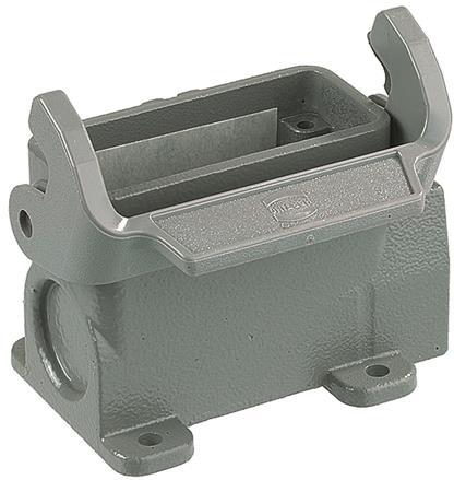 HARTING-09200100251 Schrumpfbalgenadapter Surface Mount Housing 90° 10A Shell Size Powder Die Cast Aluminum Single Lock