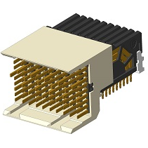 Amphenol Communications Solutions-10034264-101LF Connector Backplane AirMax VS®, Backplane Connectors, 3-Pair, 90 -position, 2mm pitch, 10 column, 2 Walls, Right Angle Header