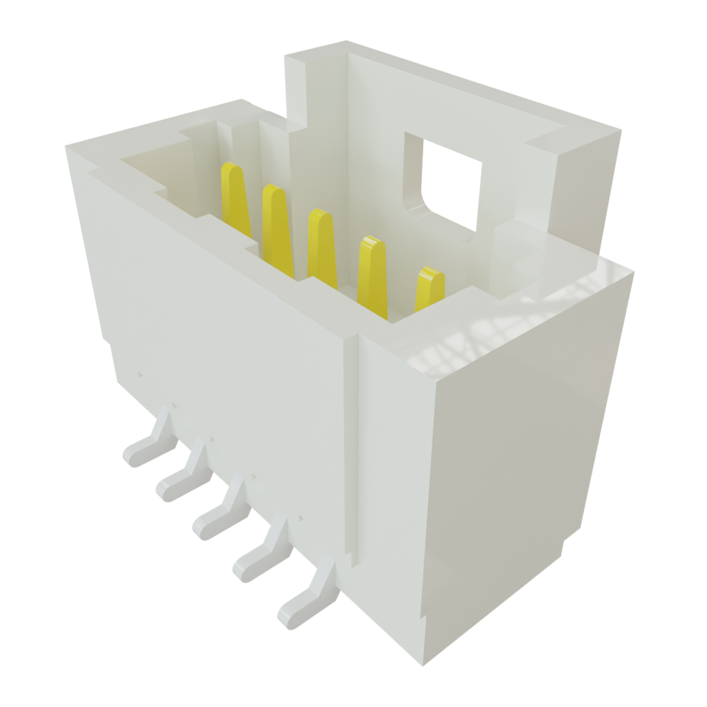Samtec-T1M-05-F-SV-L Connector Headers and PCB Receptacles Conn Shrouded Header (4 Sides) HDR 5 POS 1mm Solder ST Top Entry SMD Micro Mate™ T/R