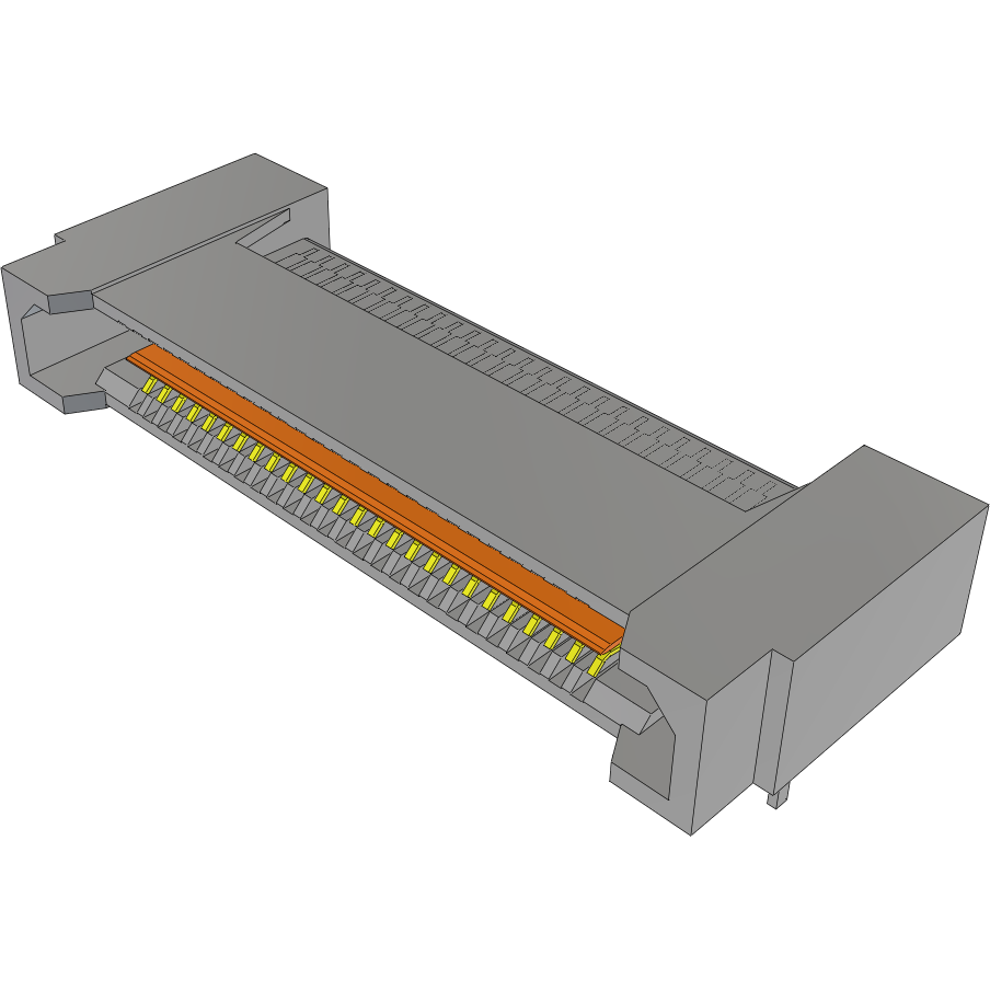 Samtec-QRF8-026-01-S-RA-GP 连接器插头及 PCB 插座 Conn High Speed Socket Strip SKT 52 POS 2.75mm/0.8mm Solder RA Side Entry SMD/Thru-Hole Tray