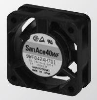 SANYO DENKI-9WF0424H7D01 Sopladores y ventiladores DC Fan Axial Ball Bearing 24V 40 X 40 X 15mm Sensor