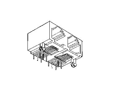 Amphenol Communications Solutions-94911-004MLF 电话及电信连接器 Modular Jack, Input Output Connectors, Cat 3, Horizontal, Through Mount, Unshielded, Snap Peg, 8 Positions, 4 Ports