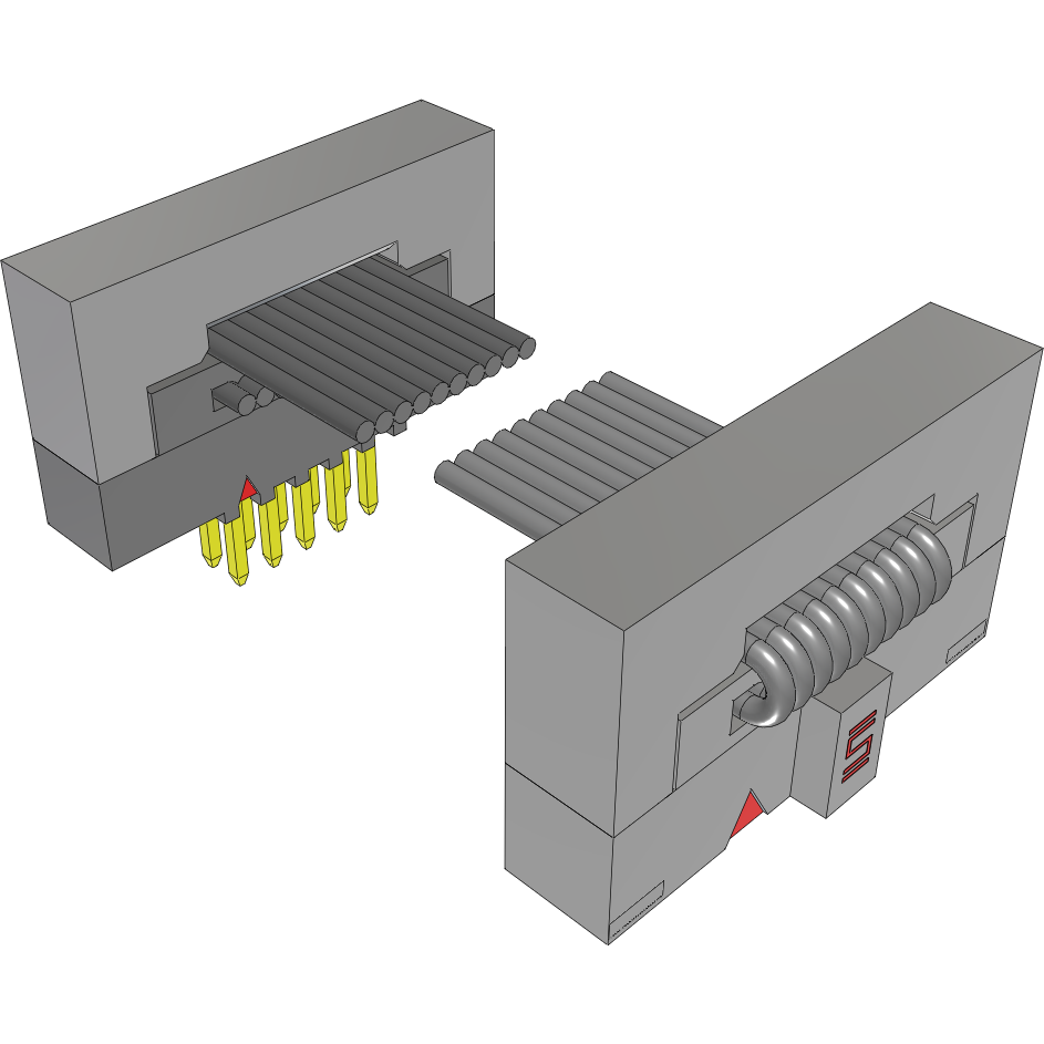Samtec-FFMD-05-T-12.00-01-N-SR Flachband Kabelbaugruppen Cable Assembly Flat Ribbon 0.304m 30AWG IDC Connector to IDC Connector 10 to 10 POS PL-SKT IDT-IDT Bulk