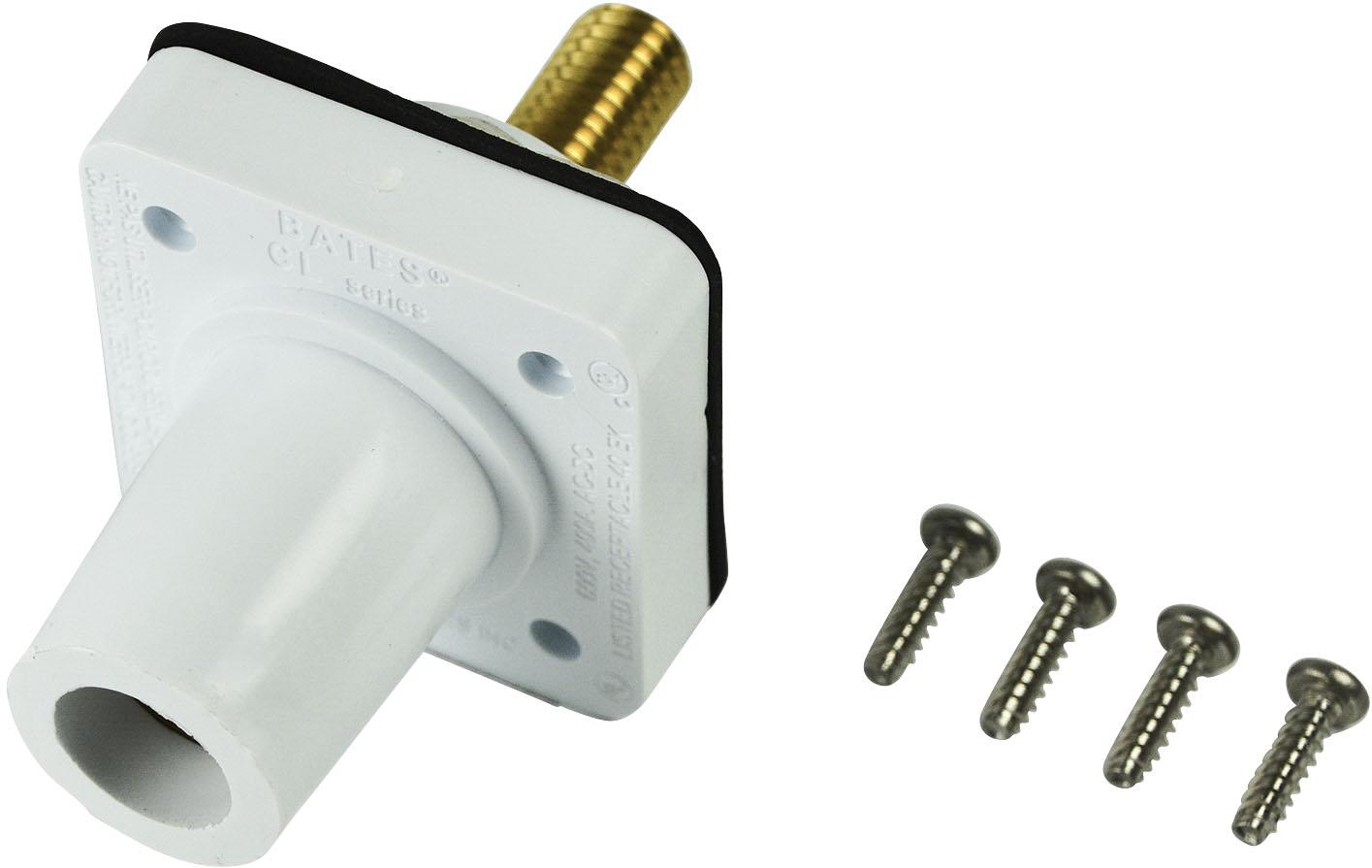 Marinco-CL40FRSB-B Steckverbinder CL Series Panel Mounts (400A / 600V) 1.125 Threaded Stud Female - White (B)