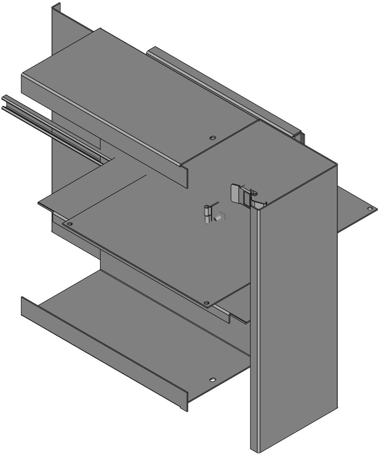 Hammond Manufacturing-1485DJ Verdrahtungskanäle Wireway Solid Wall Square Screw Steel Gray