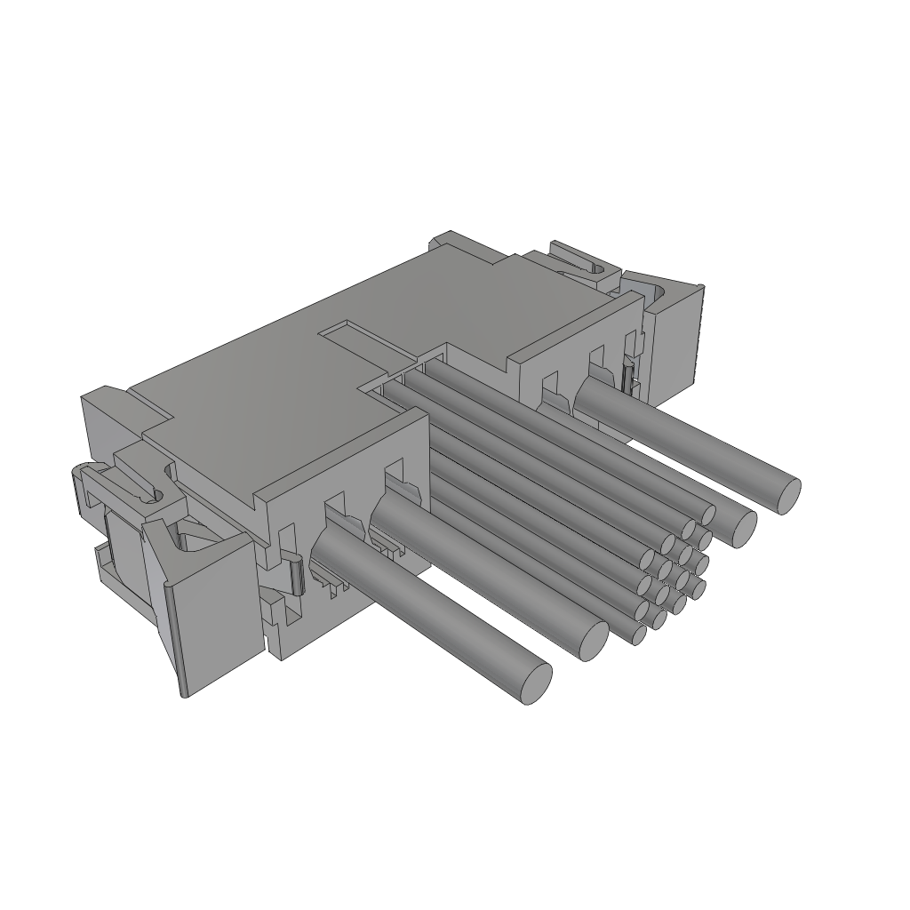 Samtec-MPCC-2-16-2-L-44-25.00-S Cable Assembly AC Power Cable Assembly 0.635m Power 4Power/16Signal POS SKT Crimp 14AWG/24AWG