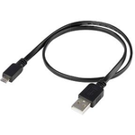 Amphenol Communications Solutions-10133304-001LF USB Kabelbaugruppen USB type A to Micro USB type B Cable Assembly, Black color, 200mm length, Gold Flash plating
